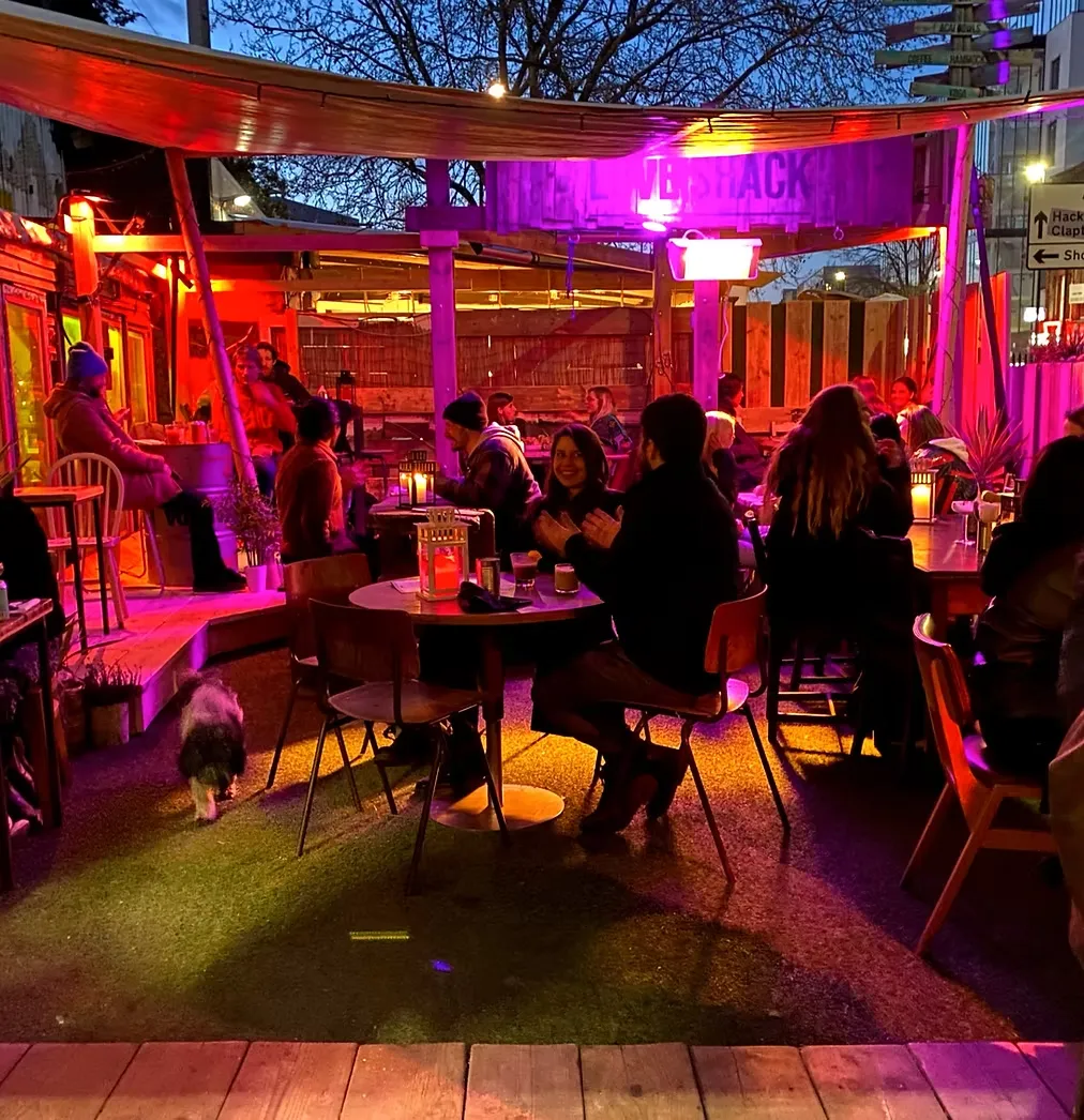 The garden at Love Shack London