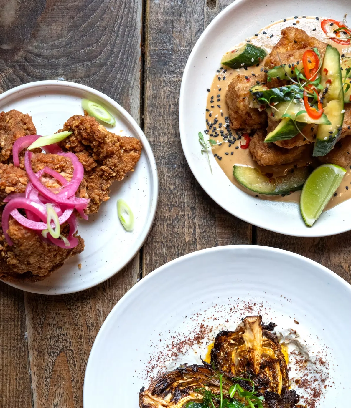 Plant-based sharing plates at Love Shack London